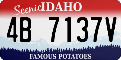 ID license plate 4B7137V
