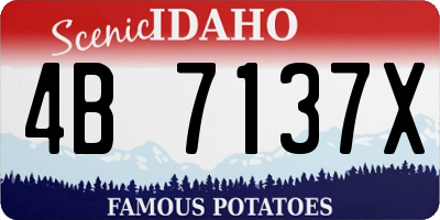 ID license plate 4B7137X