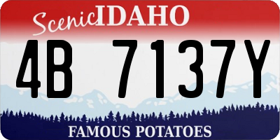 ID license plate 4B7137Y