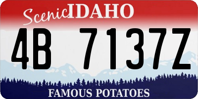 ID license plate 4B7137Z