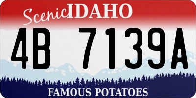 ID license plate 4B7139A