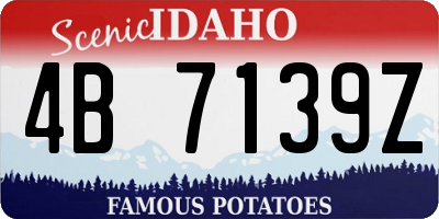 ID license plate 4B7139Z