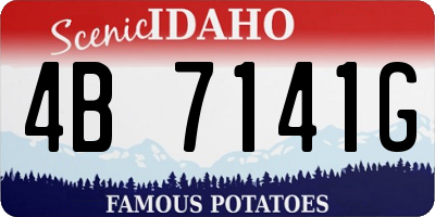 ID license plate 4B7141G