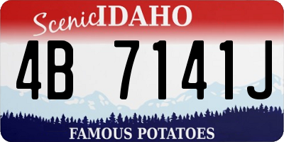 ID license plate 4B7141J