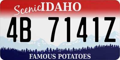 ID license plate 4B7141Z