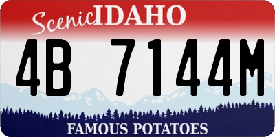ID license plate 4B7144M
