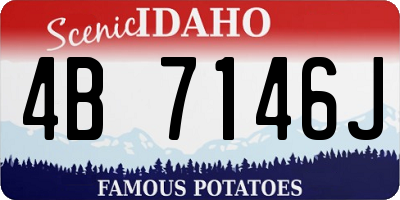 ID license plate 4B7146J