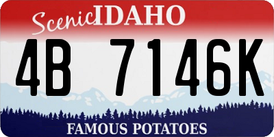 ID license plate 4B7146K