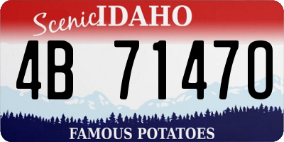 ID license plate 4B7147O