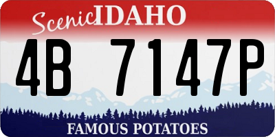 ID license plate 4B7147P