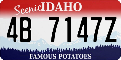 ID license plate 4B7147Z
