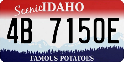 ID license plate 4B7150E