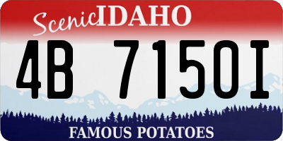 ID license plate 4B7150I