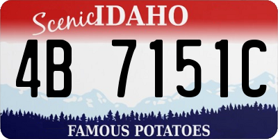 ID license plate 4B7151C
