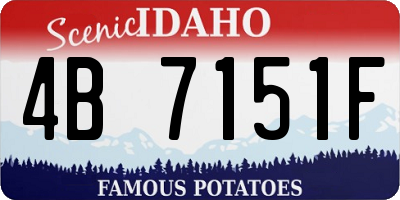 ID license plate 4B7151F
