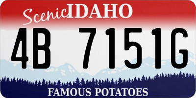 ID license plate 4B7151G