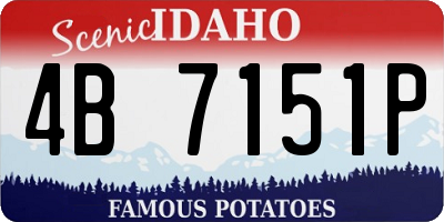 ID license plate 4B7151P