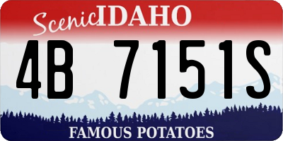ID license plate 4B7151S