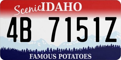 ID license plate 4B7151Z