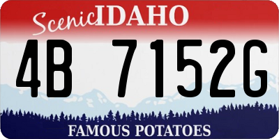 ID license plate 4B7152G