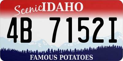 ID license plate 4B7152I