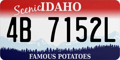 ID license plate 4B7152L