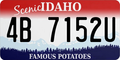 ID license plate 4B7152U
