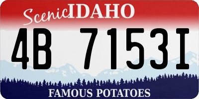 ID license plate 4B7153I