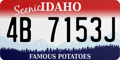 ID license plate 4B7153J