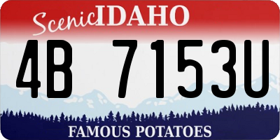 ID license plate 4B7153U
