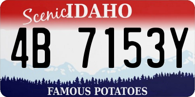 ID license plate 4B7153Y