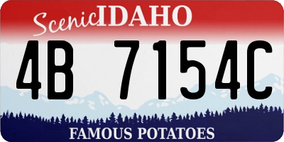 ID license plate 4B7154C