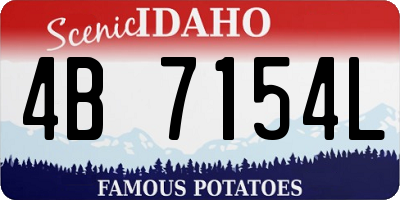 ID license plate 4B7154L