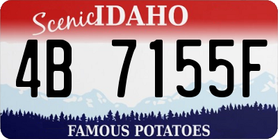 ID license plate 4B7155F