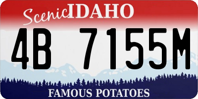 ID license plate 4B7155M