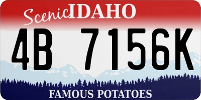 ID license plate 4B7156K