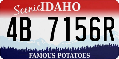 ID license plate 4B7156R