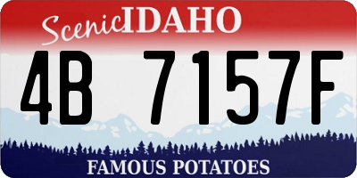 ID license plate 4B7157F
