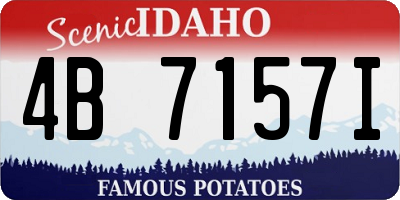 ID license plate 4B7157I