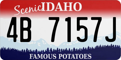 ID license plate 4B7157J