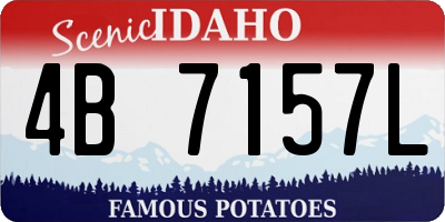 ID license plate 4B7157L