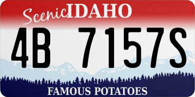 ID license plate 4B7157S
