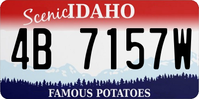 ID license plate 4B7157W
