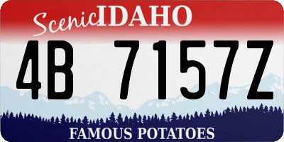 ID license plate 4B7157Z
