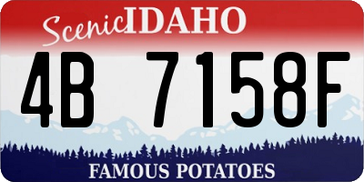 ID license plate 4B7158F