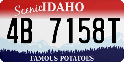 ID license plate 4B7158T