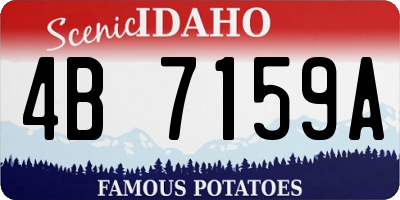 ID license plate 4B7159A