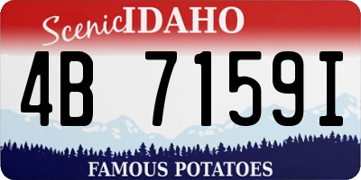 ID license plate 4B7159I