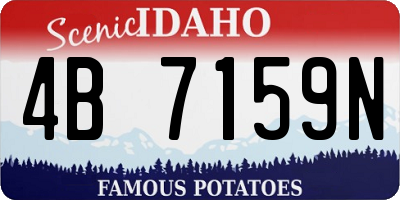 ID license plate 4B7159N