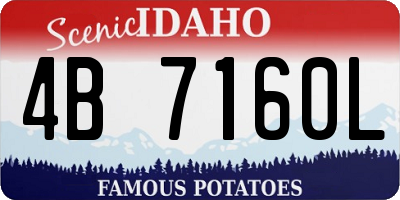 ID license plate 4B7160L